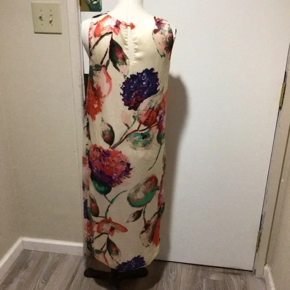 Laviniaturra draped floral hydrangea print dress M - Picture 4 of 7
